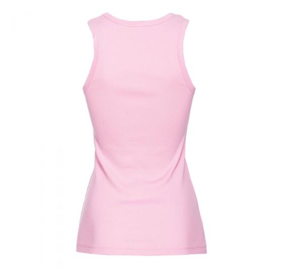 PINKO Canottiera Donna a Costine Calcolatore Logo Pinko Colore Rosa N98
