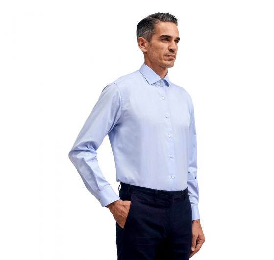 XACUS Camicia Collo Italiano Twill Celeste 11209002 Taglio Ampio EVOLUTION CLASSIC FIT