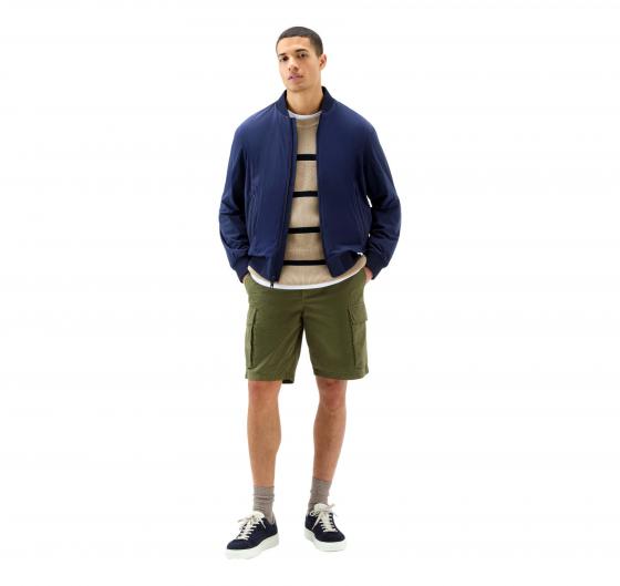 WOOLRICH Bomber in Nylon Elasticizzato Con Finitura Opaca cfwoou0893mrut3107 Maritime Blue
