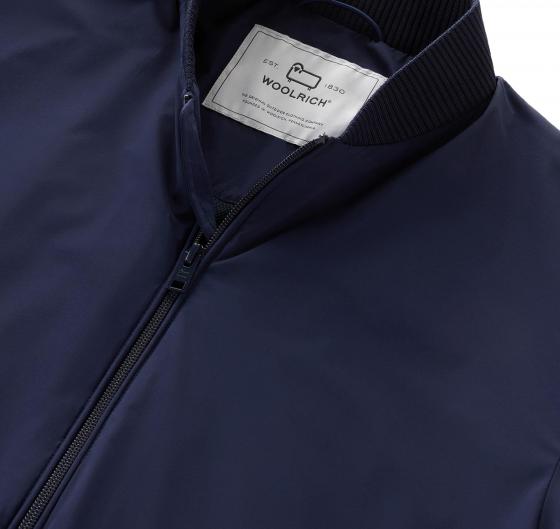 WOOLRICH Bomber in Nylon Elasticizzato Con Finitura Opaca cfwoou0893mrut3107 Maritime Blue