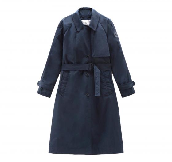 WOOLRICH Trench Donna Monopetto Idrorepellente CFWWOU0786FRUT3128 Colore Blu