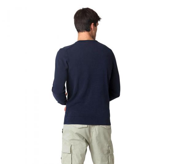AERONAUTICA MILITARE Maglia Girocollo in Cotone Punto Riso MA1394 Colore Blu Navy