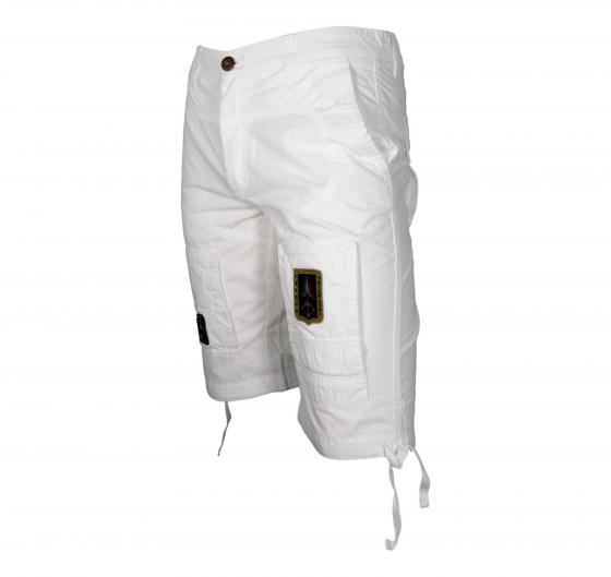 AERONAUTICA MILITARE Iconici Bermuda Anti-G in Gabardina BE041 Colore Bianco