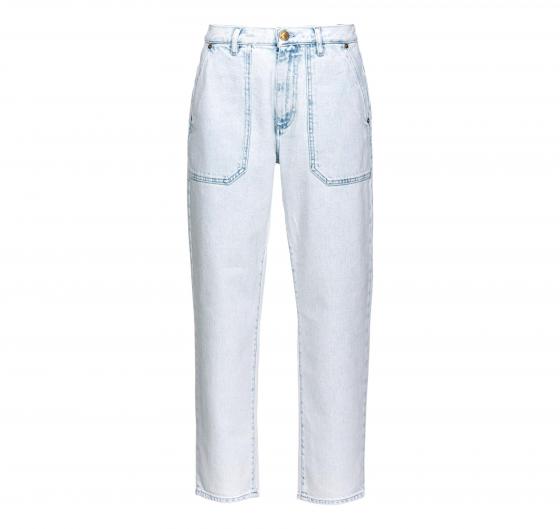 PINKO Jeans Donna Cloe Chino Denim Snow Wash PJQ Colore Denim Chiaro