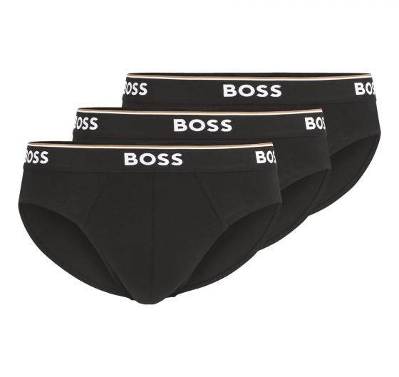 BOSS Slip In Cotone Elasticizzato Elastico In Vita e Logo Confezione Da Tre Multipack Modello BRIEF 3P 50475273 Colore Nero