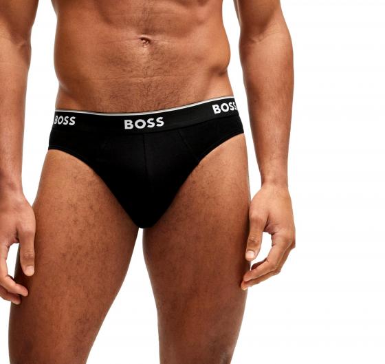 BOSS Slip In Cotone Elasticizzato Elastico In Vita e Logo Confezione Da Tre Multipack Modello BRIEF 3P 50475273 Colore Nero