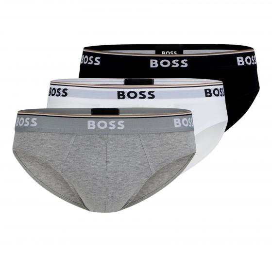 BOSS Slip In Cotone Elasticizzato Elastico In Vita e Logo Confezione Da Tre Multipack Modello BRIEF 3P 50475273 Multicolor