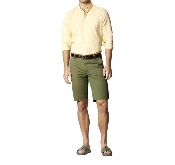 MEYER CHINO Bermuda da Uomo Perfect Fit Modello B-Palma 1-3011/26 Colore Oliva
