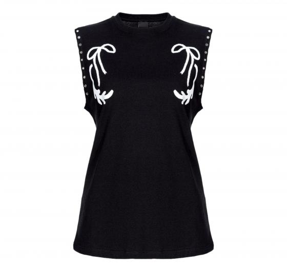 PINKO Tara T-shirt Donna Jersey Stampato Z99 Colore Nero
