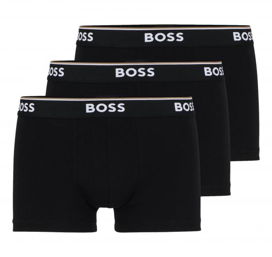 BOSS Boxer Cotone Elasticizzato Elastico Logo Confezione Da Tre 50475274 Nero