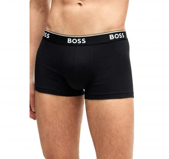 BOSS Boxer Cotone Elasticizzato Elastico Logo Confezione Da Tre 50475274 Nero