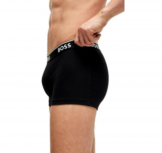 BOSS Boxer Cotone Elasticizzato Elastico Logo Confezione Da Tre 50475274 Nero