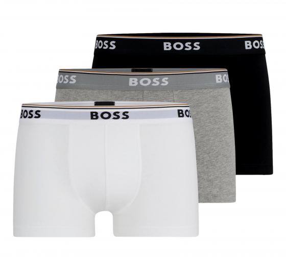BOSS Boxer Uomo In Cotone Elasticizzato Con Logo In Confezione Da Tre 50475274 Bianco Nero Grigio