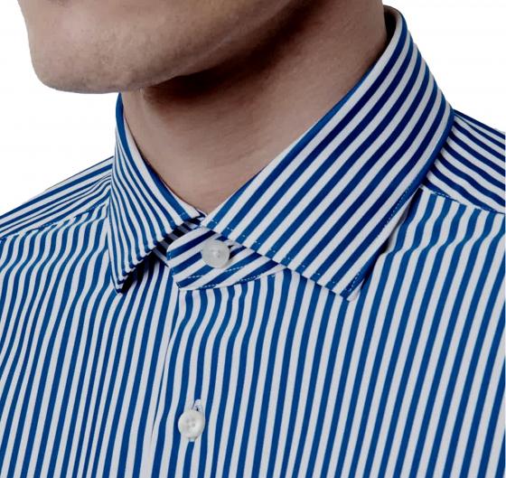 XACUS Camicia Uomo Tessuto Elasticizzato Active Slim Fit 61618007 Colore Righe Blu