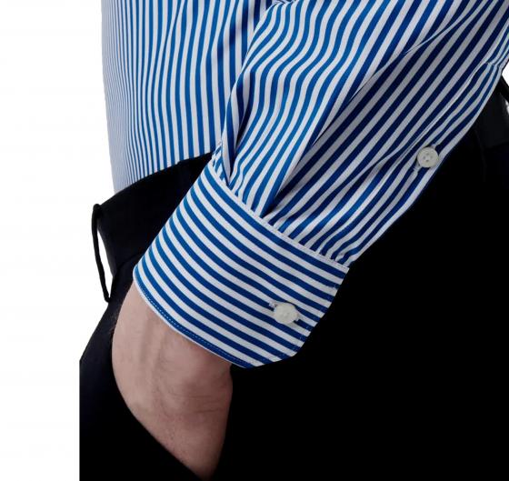 XACUS Camicia Uomo Tessuto Elasticizzato Active Slim Fit 61618007 Colore Righe Blu