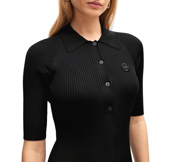 BOSS Vestito Donna Con Chiusura a Bottoni e Doppio Monogramma Modello Formica 50515446 Colore Nero