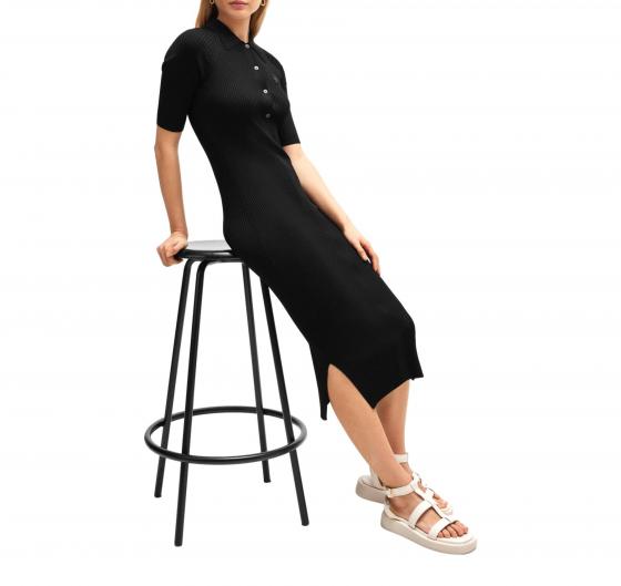 BOSS Vestito Donna Con Chiusura a Bottoni e Doppio Monogramma Modello Formica 50515446 Colore Nero