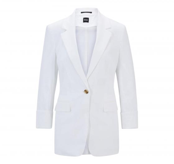 BOSS Giacca Donna Regular Fit In Misto Lino JASENA 50512888 Colore Bianco