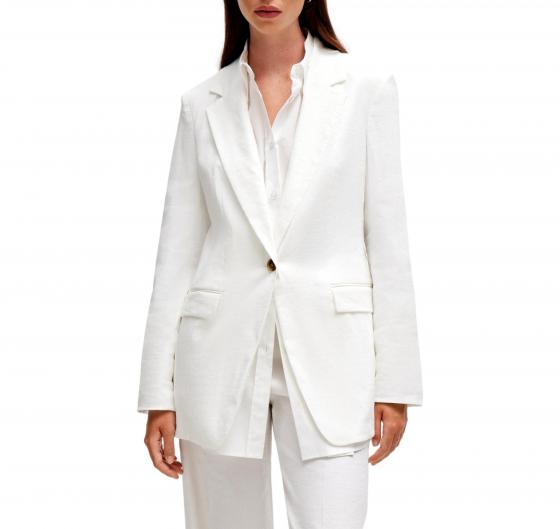 BOSS Giacca Donna Regular Fit In Misto Lino JASENA 50512888 Colore Bianco