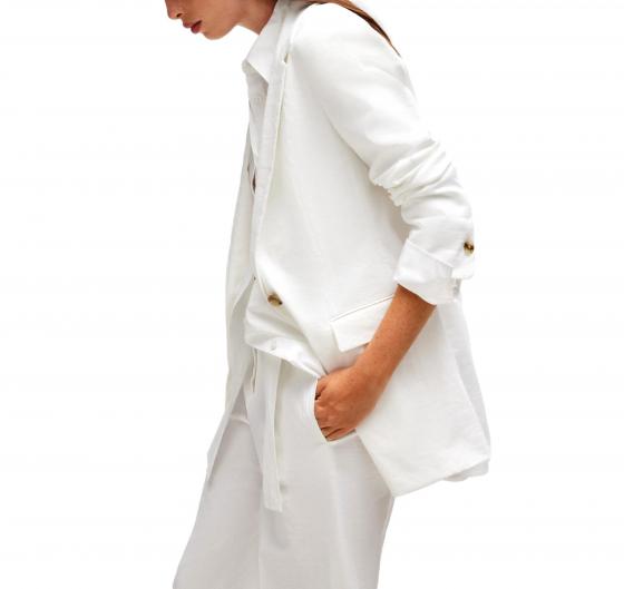 BOSS Giacca Donna Regular Fit In Misto Lino JASENA 50512888 Colore Bianco