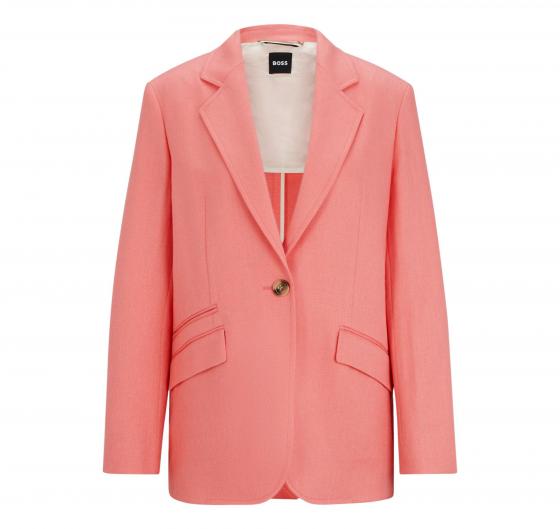 BOSS Giacca Donna Over Relaxed Fit In Twill Di Misto Lino JOPETA 50512882 Colore Orange Light