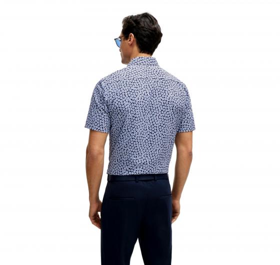 BOSS Camicia Uomo Manica Corta Slim Fit In Jersey Stretch Stampato  P-ROAN-KEN 50514713 Colore Blu