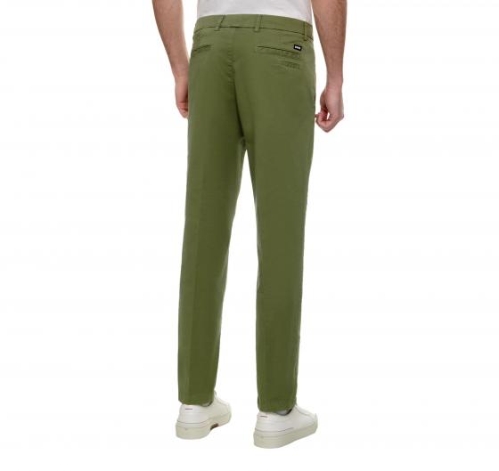 BOSS Pantalone Uomo Chino Slim Fit In Gabardine Di Cotone Elasticizzato 50505392 Colore Verde
