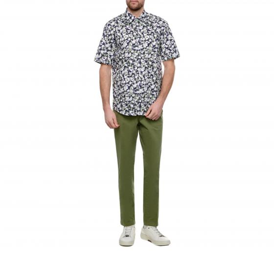 BOSS Pantalone Uomo Chino Slim Fit In Gabardine Di Cotone Elasticizzato 50505392 Colore Verde