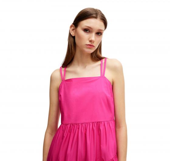 BOSS Abito Donna Maxi Vestito In Popeline Di Cotone Con Spalline Incrociate C DANVITA  50511786 Colore Fucsia
