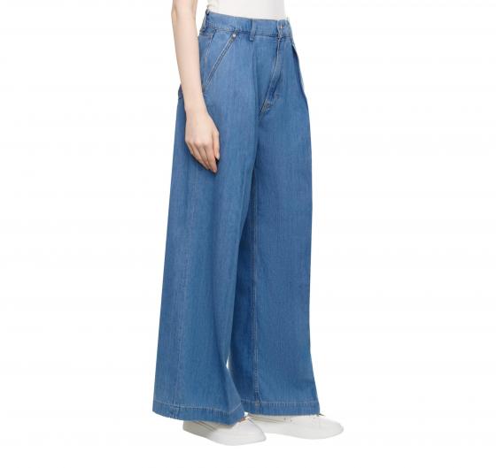 BOSS Jeans Donna Largo Con Pence DENIM WIDE LEG 50509285 Colore Blu Denim
