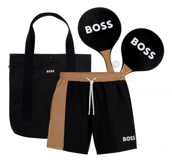 BOSS Set Con Boxer Da Mare Borsa e Racchettoni e Pallina Modello Beach Ball Set 50515735