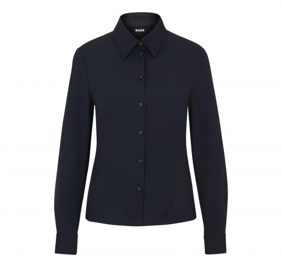 BOSS Camicia Donna Extra Slim Fit In Dobby Italiano Elasticizzato Ad Alte Prestazioni BOANNA 50518181 Colore Blu