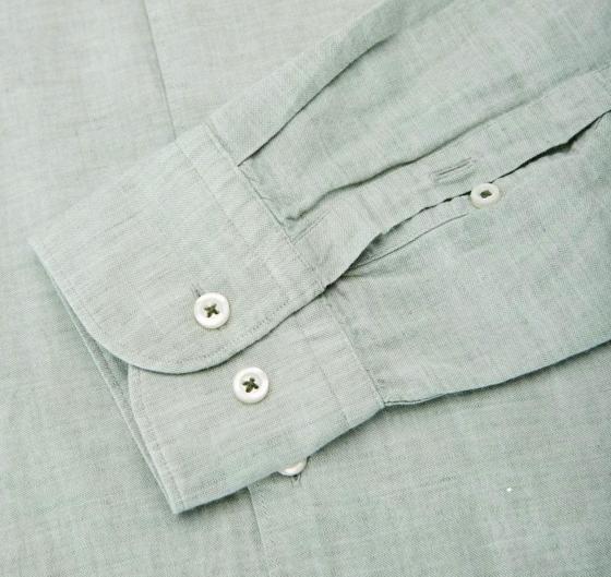 BOSS Camicia Uomo Vestibilita' Casual Lino e Cotone 50513661 Colore Verde Salvia