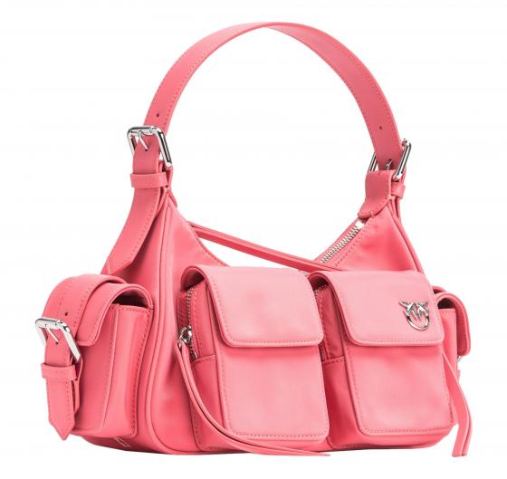 PINKO Borsa Donna Cargo Bag Recycled Nylon P31N Colore Rosa