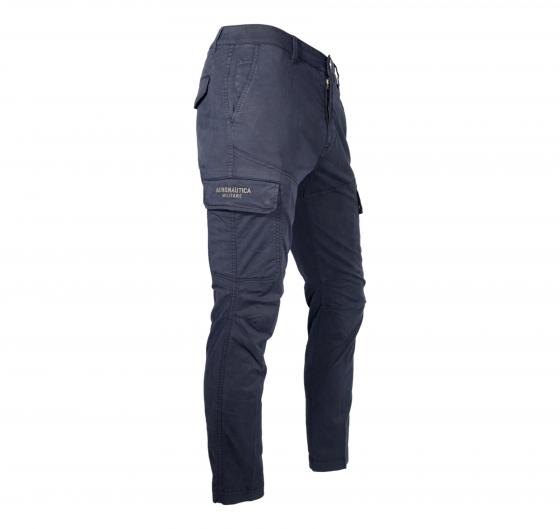 AERONAUTICA MILITARE Pantalone Uomo Modello Cargo PA1602 Colore Blu
