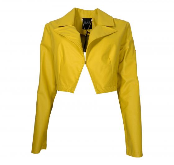 MDM Mademoiselle du Monde Giacchina in Similpelle Colore mdm147 Giallo Senape