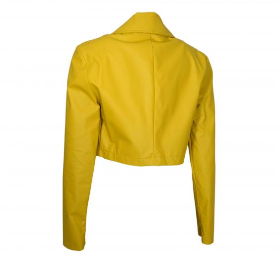 MDM Mademoiselle du Monde Giacchina in Similpelle Colore mdm147 Giallo Senape