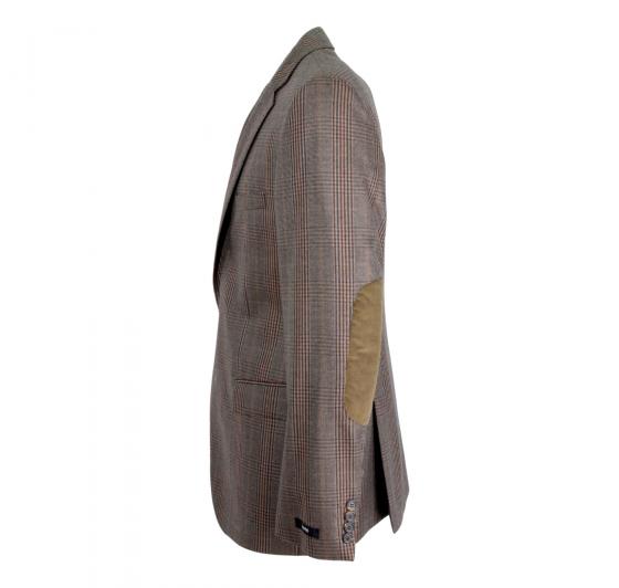 HUGO BOSS Giacca Uomo 50169117 Quadro Galles Con Toppa Regular Fit