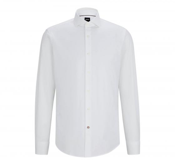 BOSS Camicia Regular Fit In Twill Di Cotone Elasticizzato Dettagli Modello H-JOE-SPREAD-C1-222 50479948 Colore Bianco