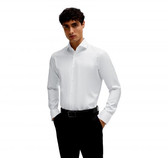 BOSS Camicia Regular Fit In Twill Di Cotone Elasticizzato Dettagli Modello H-JOE-SPREAD-C1-222 50479948 Colore Bianco