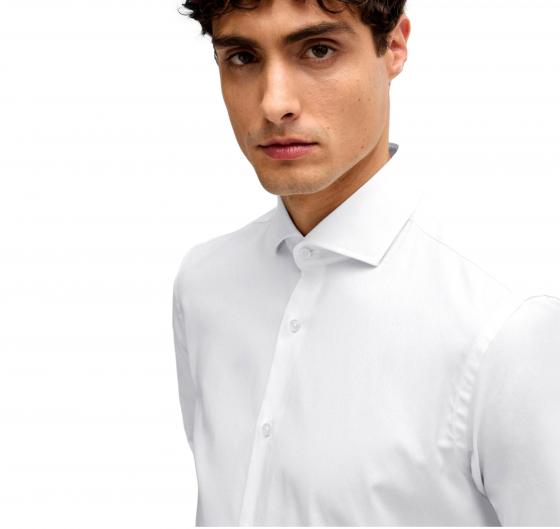 BOSS Camicia Regular Fit In Twill Di Cotone Elasticizzato Dettagli Modello H-JOE-SPREAD-C1-222 50479948 Colore Bianco