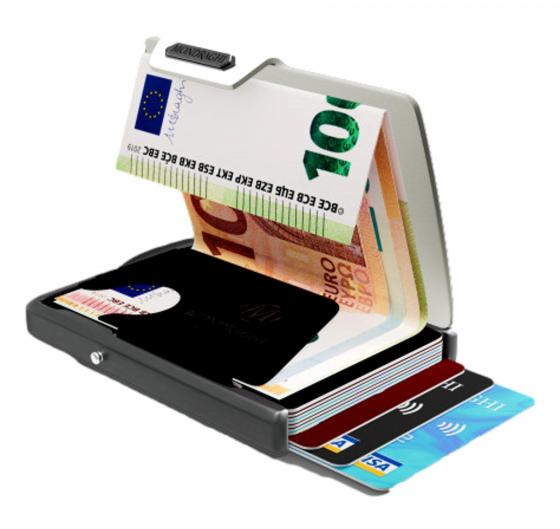 MONDRAGHI Saffiano White Mini Wallet in Pelle Protezione RFID Colore White