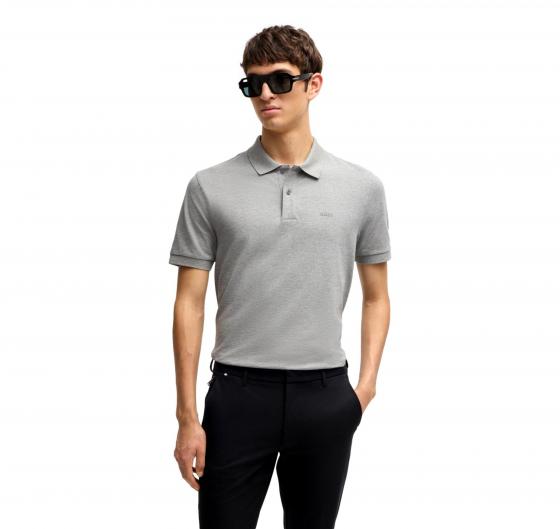 BOSS Polo Uomo In Cotone Biologico Con Logo Ricamato PALLAS 50468362 041 Colore Grigio