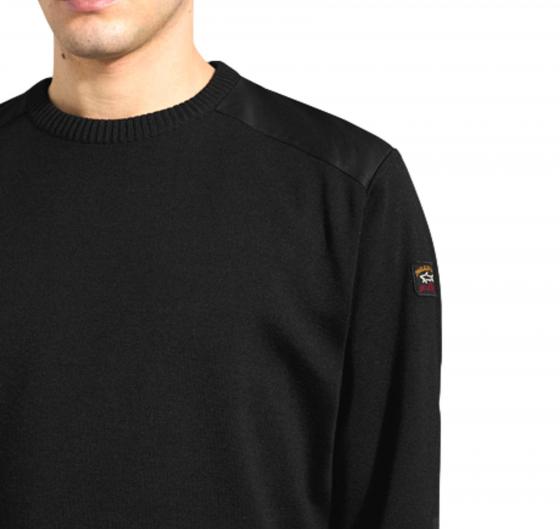 PAUL SHARK YACHTING Maglia Uomo Con Toppe Girocollo C0P1026 Colore Nero