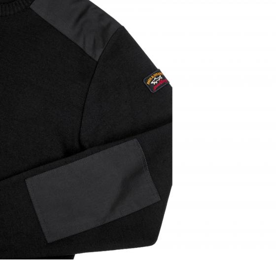 PAUL SHARK YACHTING Maglia Uomo Con Toppe Girocollo C0P1026 Colore Nero