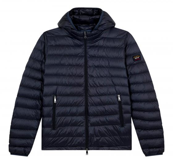 PAUL SHARK Giubotto Uomo In Piuma Ultralight Con Cappuccio C0P2008 Colore Blu