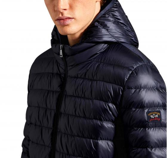 PAUL SHARK Giubotto Uomo In Piuma Ultralight Con Cappuccio C0P2008 Colore Blu