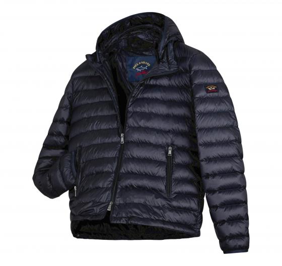 PAUL SHARK Giubotto Uomo In Piuma Ultralight Con Cappuccio C0P2008 Colore Blu