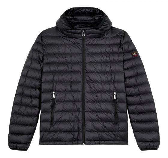 PAUL SHARK Giubotto Uomo In Piuma Ultralight Con Cappuccio Staccabile C0P2008 Colore Nero
