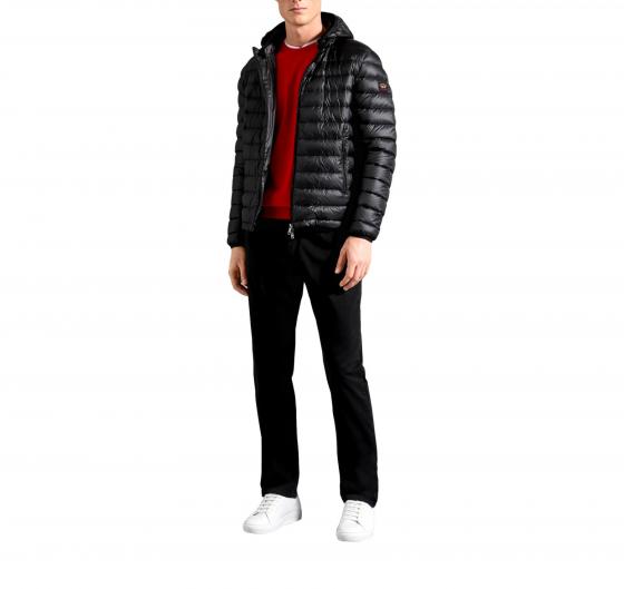 PAUL SHARK Giubotto Uomo In Piuma Ultralight Con Cappuccio Staccabile C0P2008 Colore Nero